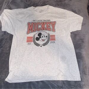 Gray Mickey Mouse Graphic T-Shirt